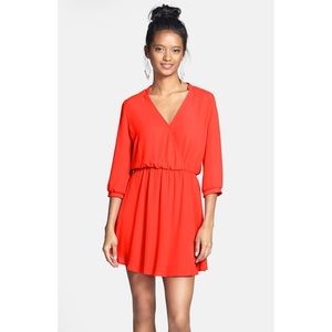 Lush Kendal Surplice Faux Wrap Dress